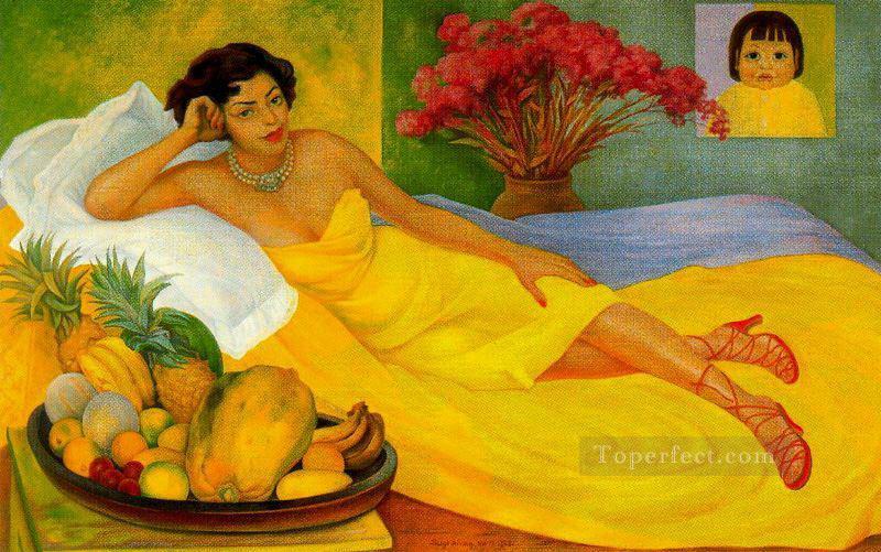 portrait of sra dona elena flores de carrillo 1953 Diego Rivera Oil Paintings